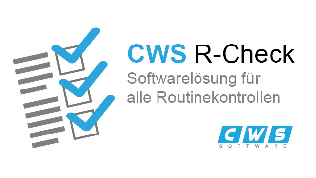 Produktlogo von CWS R-Check Software für Routinekontrollen im Gesundheitswesen. Kostenlose Testversion!